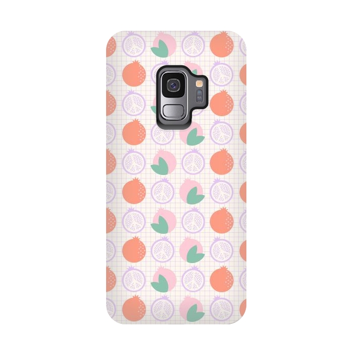 Galaxy S9 StrongFit Pastels Peaceful Pomegranate by ArtPrInk