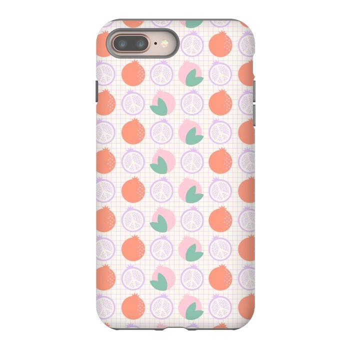 iPhone 8 plus StrongFit Pastels Peaceful Pomegranate by ArtPrInk