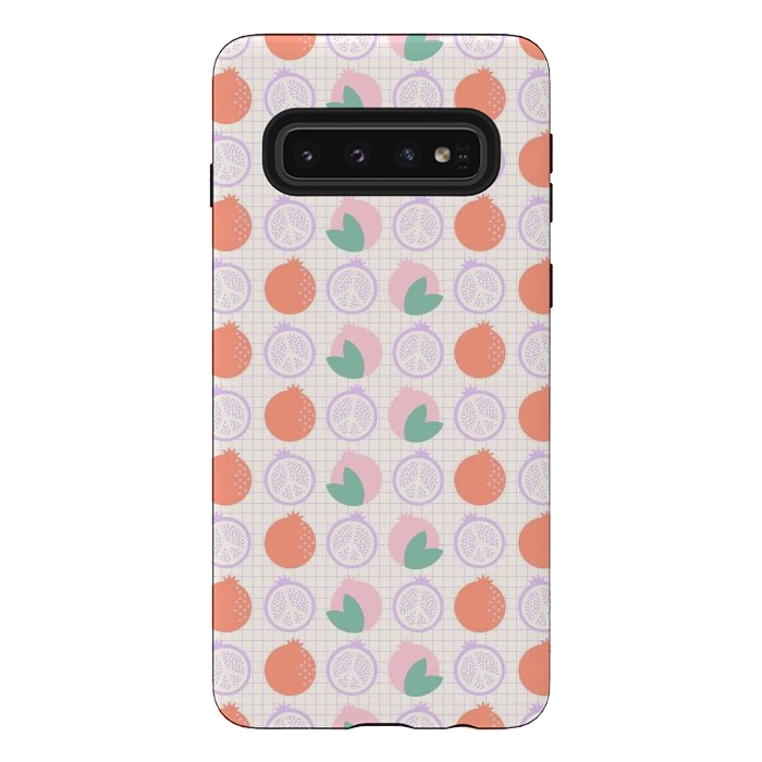 Galaxy S10 StrongFit Pastels Peaceful Pomegranate by ArtPrInk