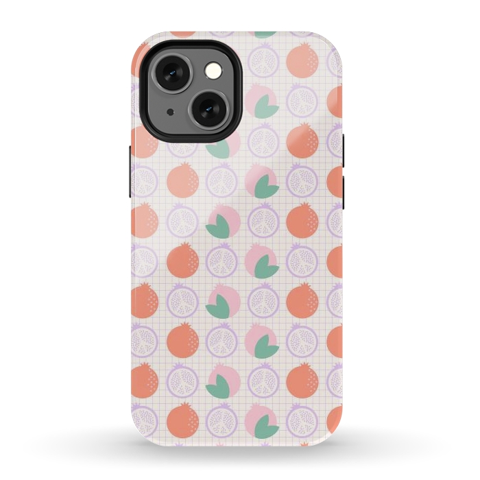 iPhone 12 mini StrongFit Pastels Peaceful Pomegranate by ArtPrInk