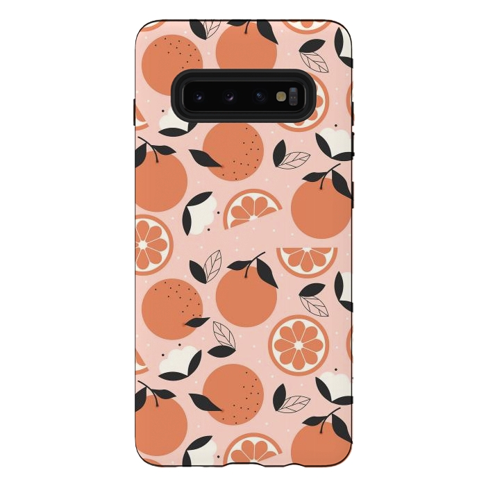 Galaxy S10 plus StrongFit Oranges by ArtPrInk