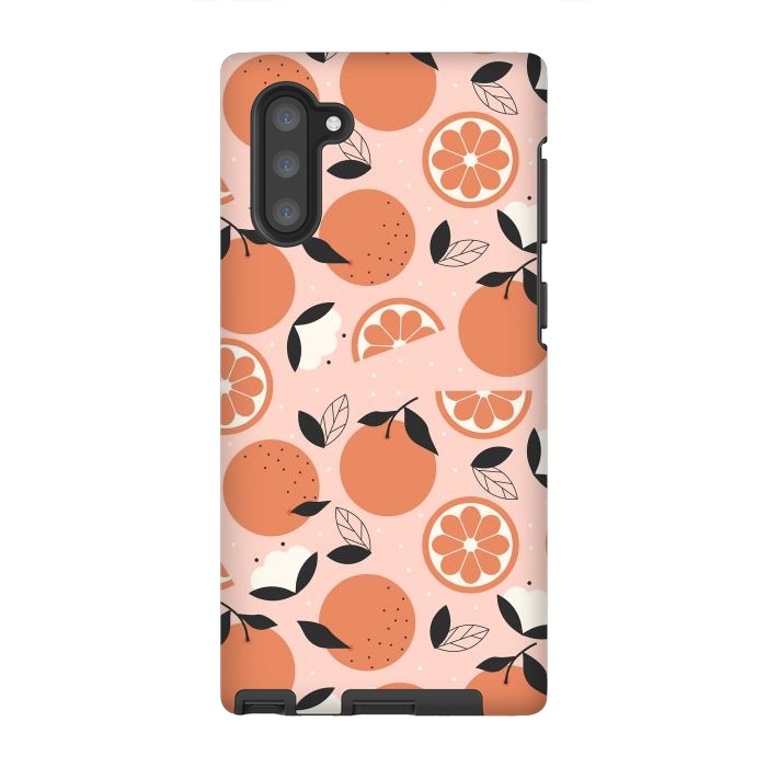 Galaxy Note 10 StrongFit Oranges by ArtPrInk