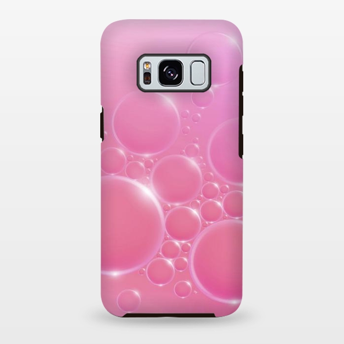 Galaxy S8 plus StrongFit Pink Bubbles by Martina