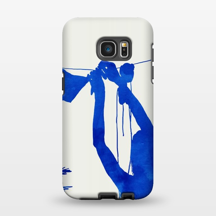 Galaxy S7 EDGE StrongFit Blue Nude Vacay Matisse by Uma Prabhakar Gokhale