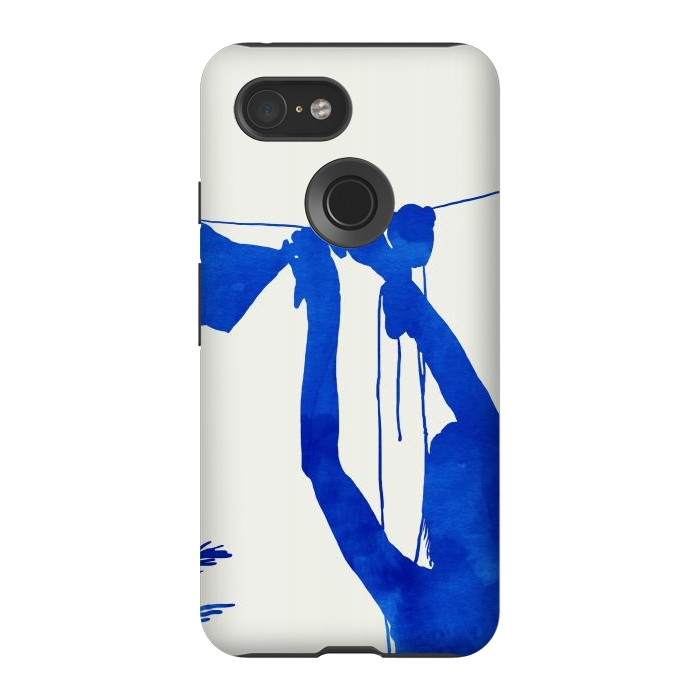 Pixel 3 StrongFit Blue Nude Vacay Matisse by Uma Prabhakar Gokhale
