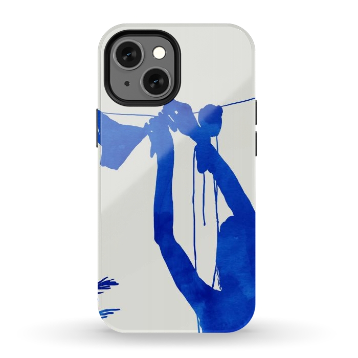 iPhone 12 mini StrongFit Blue Nude Vacay Matisse by Uma Prabhakar Gokhale