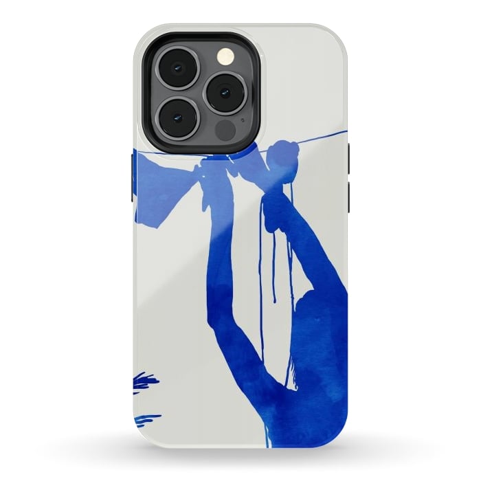 iPhone 13 pro StrongFit Blue Nude Vacay Matisse by Uma Prabhakar Gokhale
