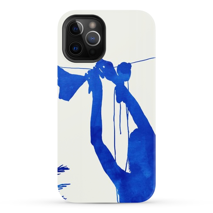 iPhone 12 Pro Max StrongFit Blue Nude Vacay Matisse by Uma Prabhakar Gokhale