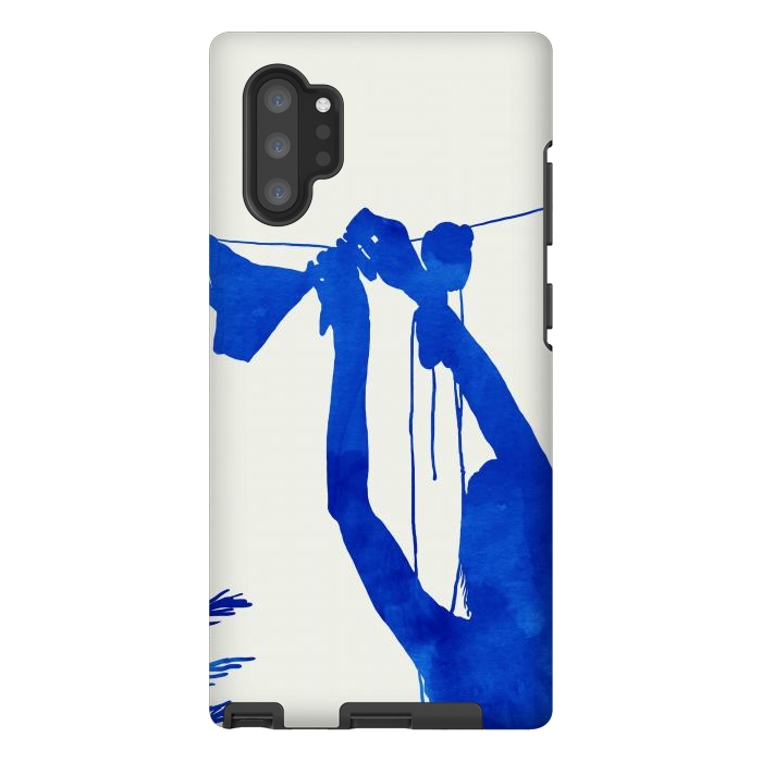 Galaxy Note 10 plus StrongFit Blue Nude Vacay Matisse by Uma Prabhakar Gokhale