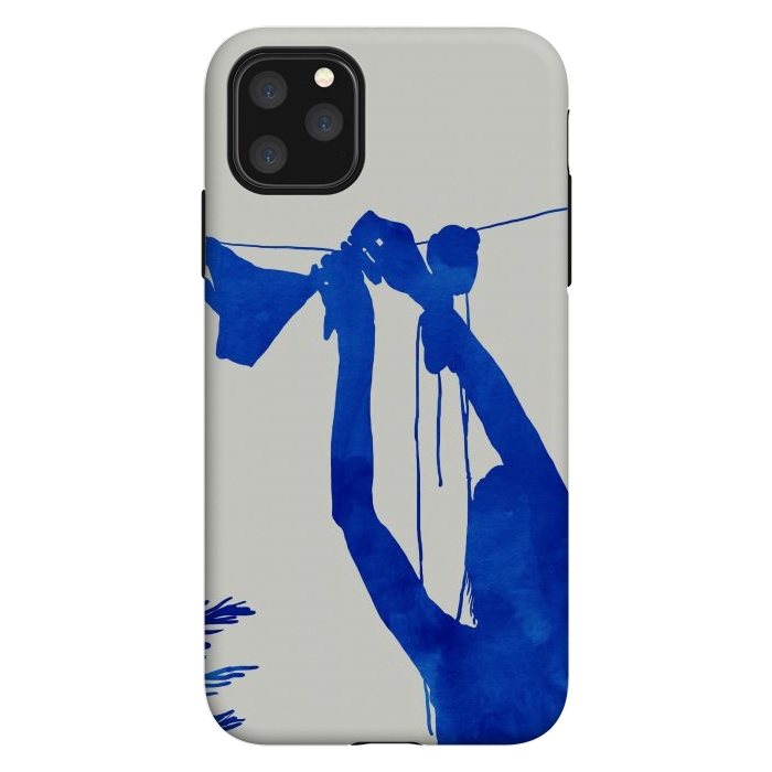iPhone 11 Pro Max StrongFit Blue Nude Vacay Matisse by Uma Prabhakar Gokhale