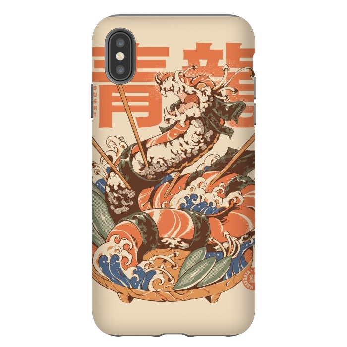 iPhone Xs Max StrongFit Dragon Sushi by Ilustrata