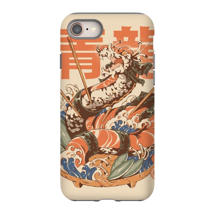 iPhone SE StrongFit Dragon Sushi by Ilustrata