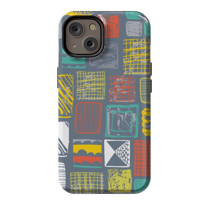 iPhone 14 StrongFit Square Metropolis Leaves by Rachael Taylor