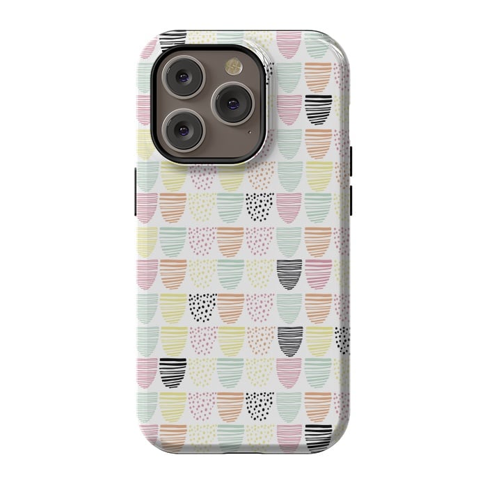 iPhone 14 Pro StrongFit Scandi Doodle by Alice Perry Designs