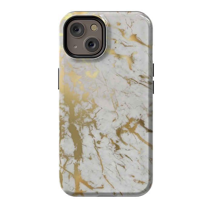 iPhone 14 StrongFit Gold Marble by M.O.K.
