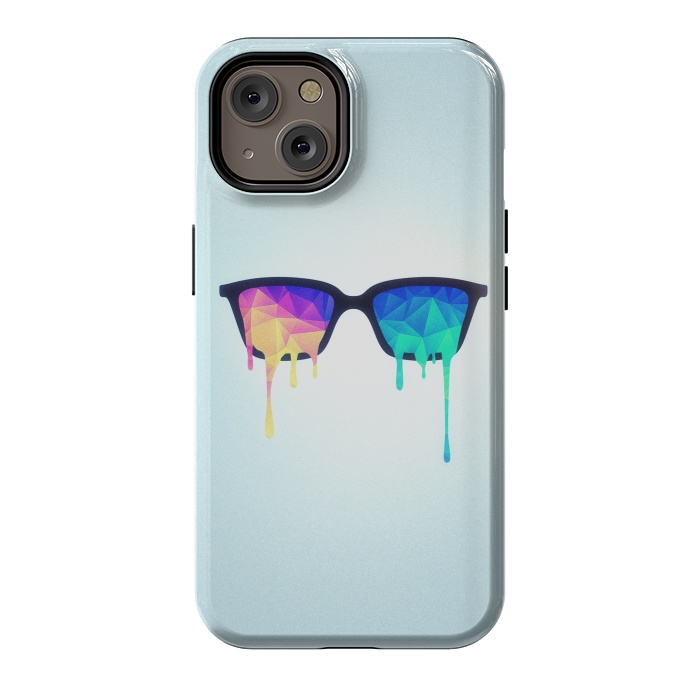 iPhone 14 StrongFit Psychedelic Nerd Glasses with Melting lsdtrippy by Philipp Rietz