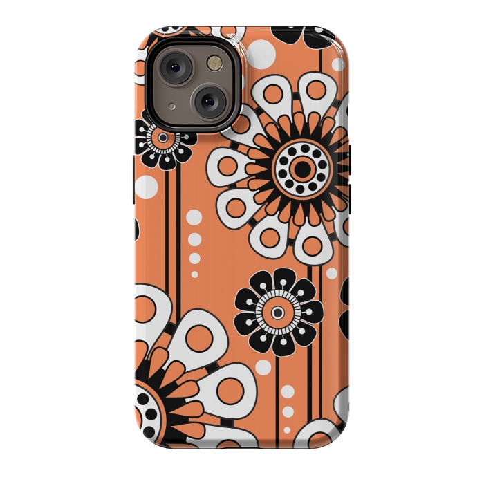 iPhone 14 StrongFit Orange Flowers by Shelly Bremmer