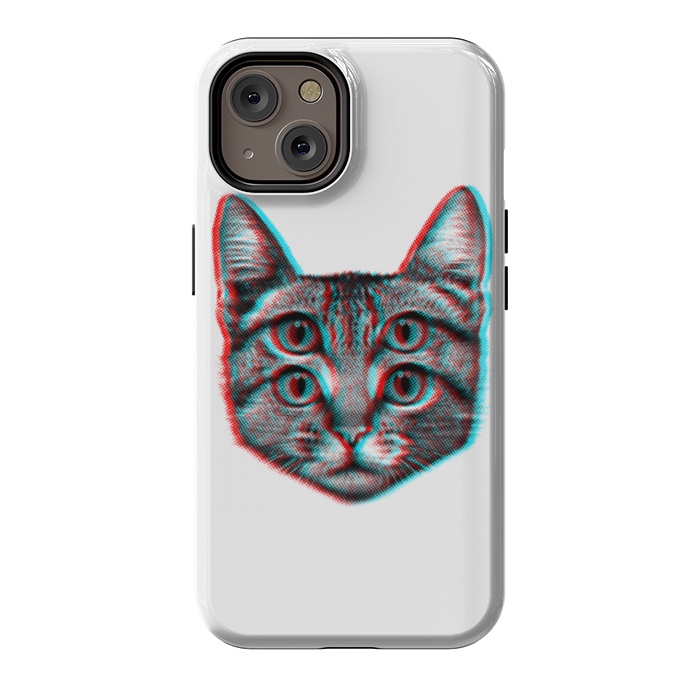 iPhone 14 StrongFit 3D Cat by Mitxel Gonzalez