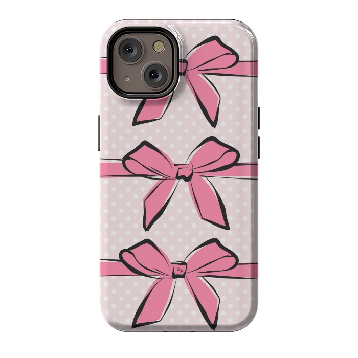 iPhone 14 StrongFit Pink Bows by Martina