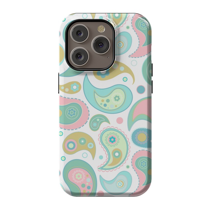 iPhone 14 Pro StrongFit Pretty Paisley  by Martina