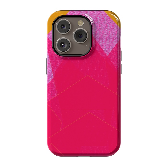 iPhone 14 Pro StrongFit Sunset Mountain fuschia by ANoelleJay