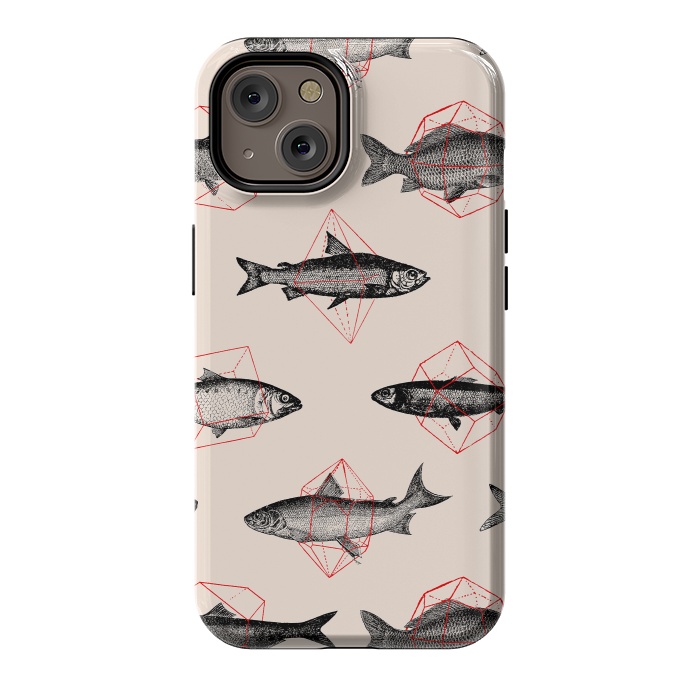 iPhone 14 StrongFit Fishes in Geometrics I by Florent Bodart