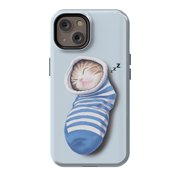 iPhone 14 StrongFit Cat in The Sock by Tummeow