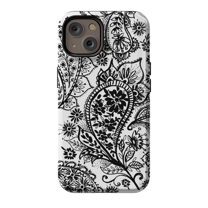 iPhone 14 StrongFit Ink paisley by Laura Grant