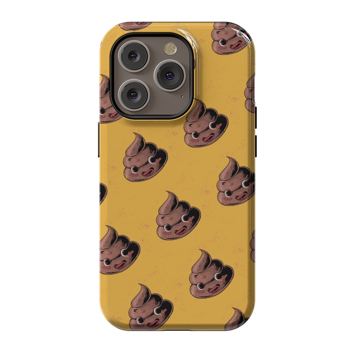 iPhone 14 Pro StrongFit Kawaii Poop by Ilustrata