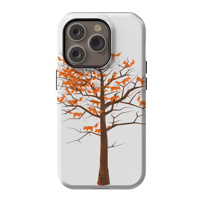 iPhone 14 Pro StrongFit Blazing Fox Tree by 38 Sunsets