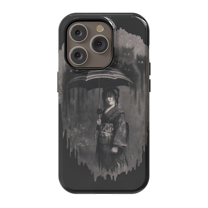 iPhone 14 Pro StrongFit Lady Rain by 38 Sunsets