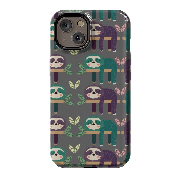 iPhone 14 StrongFit Sloths by Maria Jose Da Luz