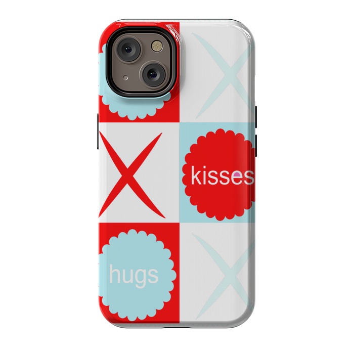 iPhone 14 StrongFit Hugs & Kissies by Bettie * Blue