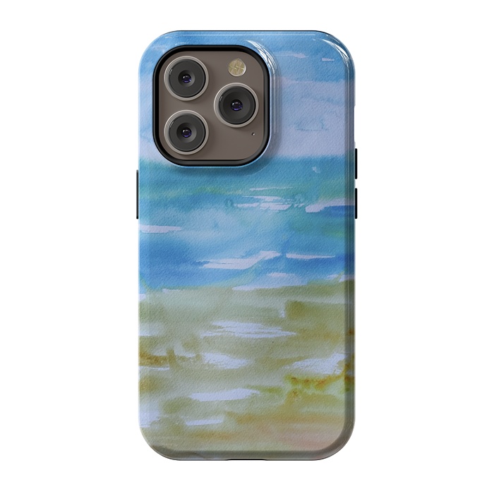 iPhone 14 Pro StrongFit Miami Beach Watercolor #1 by ANoelleJay