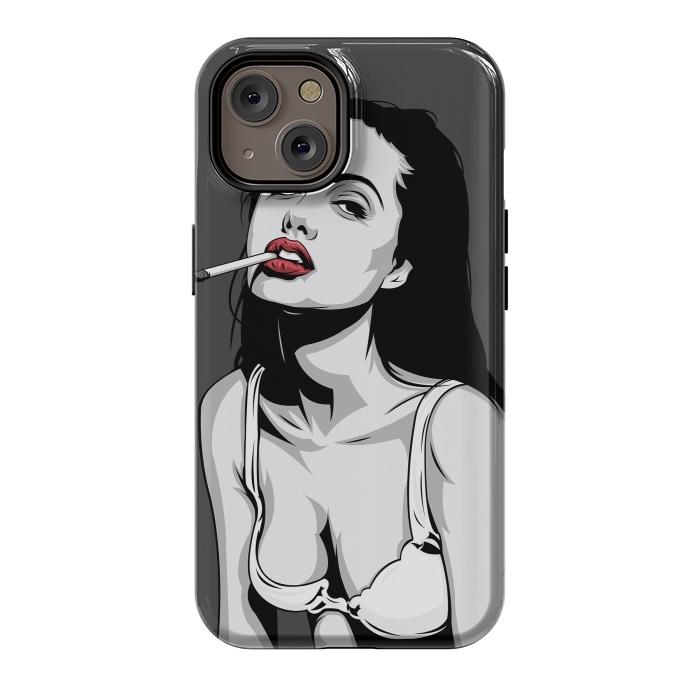 iPhone 14 StrongFit Red lips by Roland Banrévi