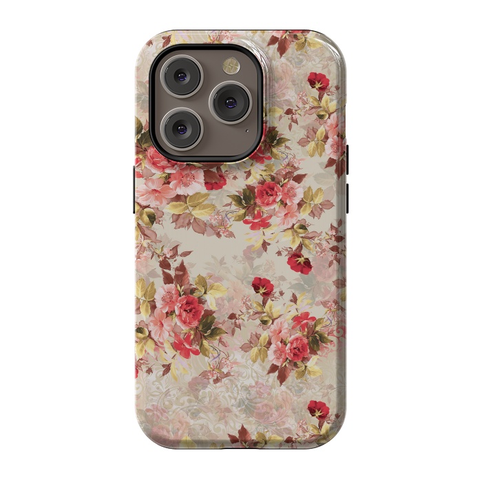 iPhone 14 Pro StrongFit Floral Pattern X by Riza Peker