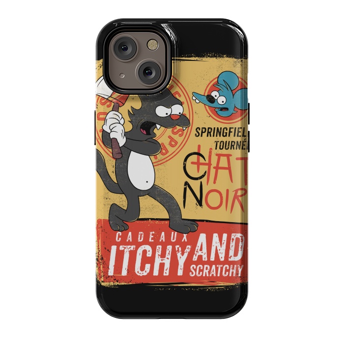 iPhone 14 StrongFit Chat Noir Simpsons by Ilustrata