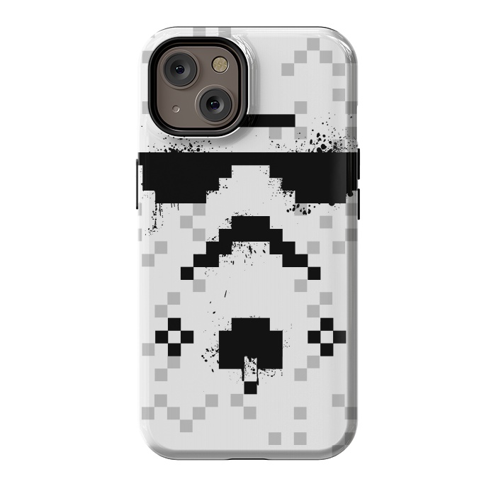 iPhone 14 StrongFit 8-bit Trooper - Black by Sitchko