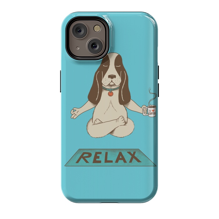 iPhone 14 StrongFit Dog Relax by Coffee Man
