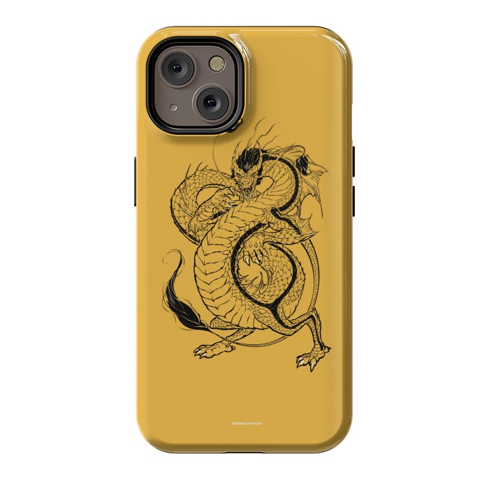 iPhone 14 StrongFit Black Dragon by Draco