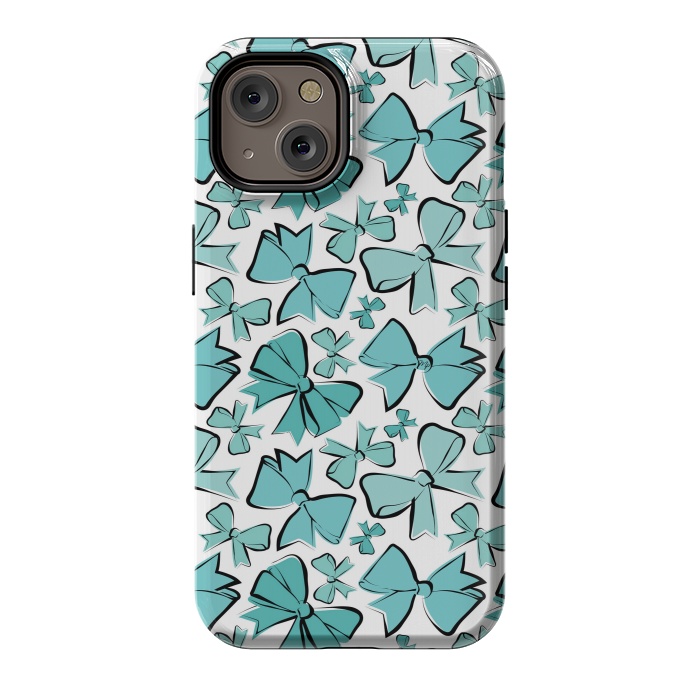 iPhone 14 StrongFit Blue Bows by Martina
