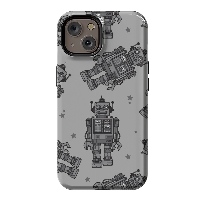 iPhone 14 StrongFit A Vintage Robot Friend Pattern  by Wotto