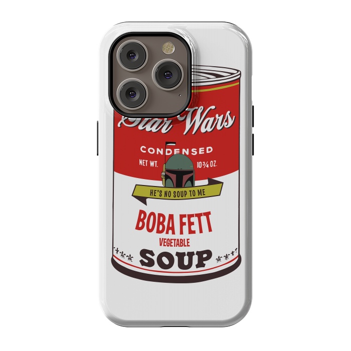 iPhone 14 Pro StrongFit Star Wars Campbells Soup Boba Fett by Alisterny