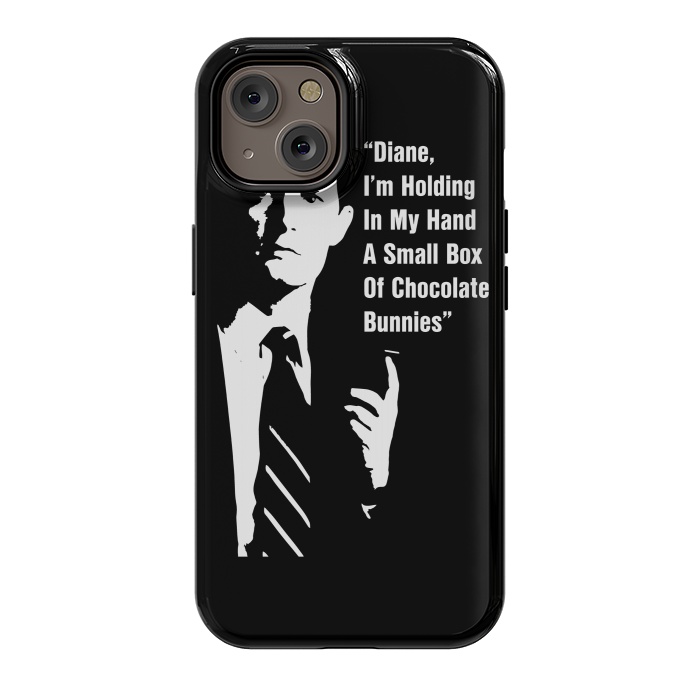 iPhone 14 StrongFit Twin Peaks Diane Chocolate Bunnies by Alisterny