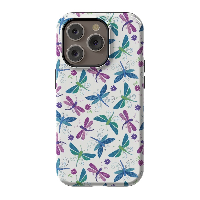 iPhone 14 Pro StrongFit Dragonflies by TracyLucy Designs