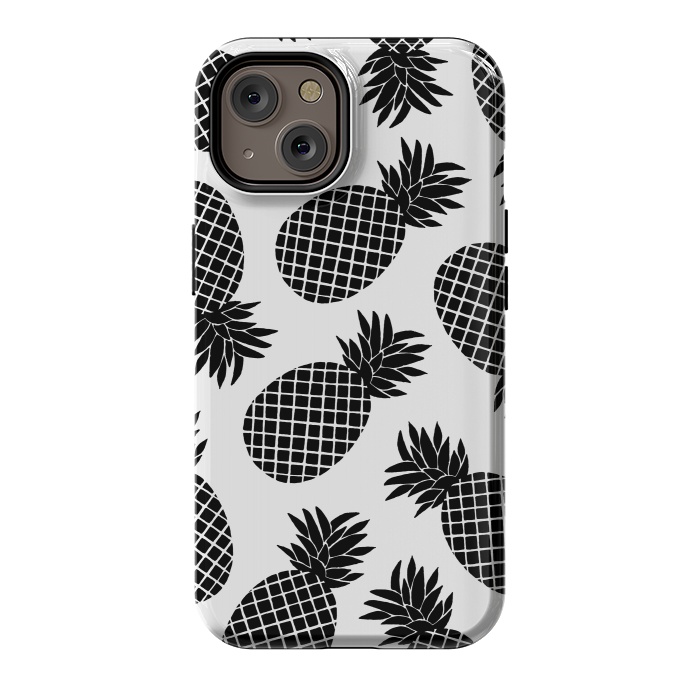 iPhone 14 StrongFit Pineapple In Black  by Amaya Brydon