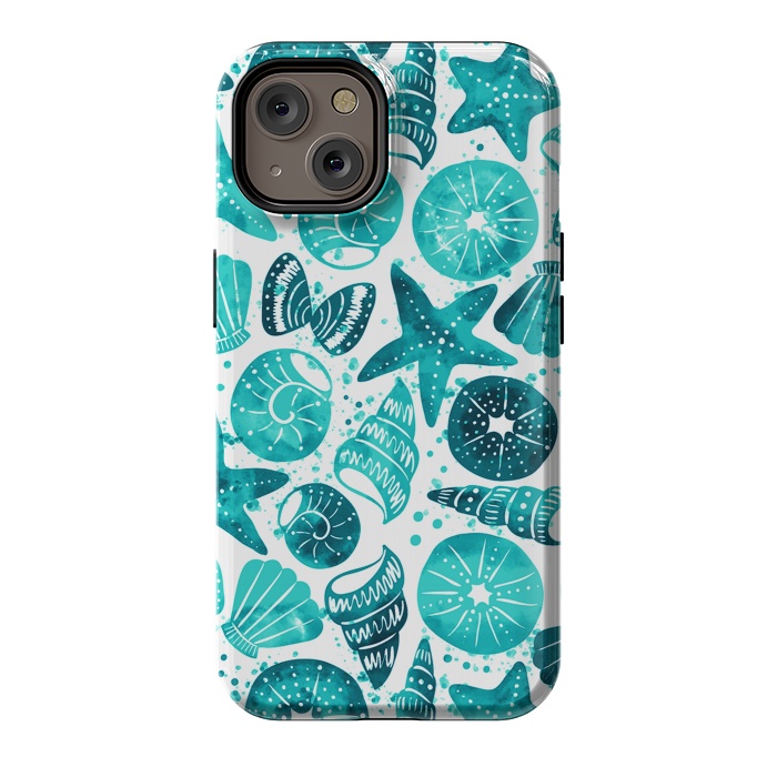 iPhone 14 StrongFit sea shells 2 by Laura Grant