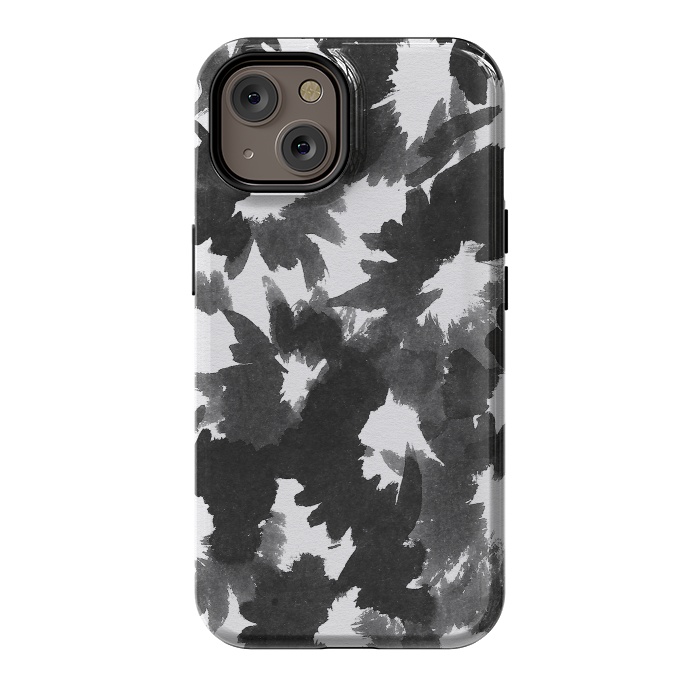 iPhone 14 StrongFit Black Floral by Caitlin Workman