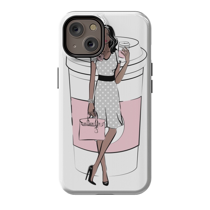 iPhone 14 StrongFit Coffee Boss Babe Woman by Martina