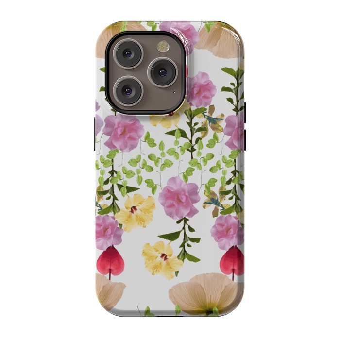 iPhone 14 Pro StrongFit Colorful Flower Collage by Zala Farah